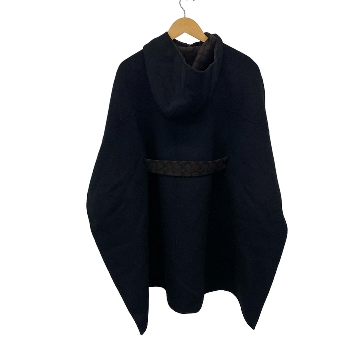 COACH(コーチ) ポンチョ サイズXS レディース美品 - 黒 フード