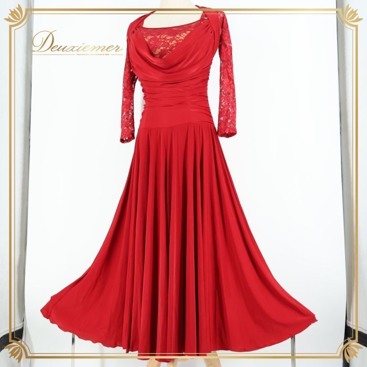 【美品 社交ダンス衣装】レッド gentil ワンピース ドレス 赤 無地 美品 社交ダンス衣装】レッド gentil ワンピース ドレス 赤 無地 楽天