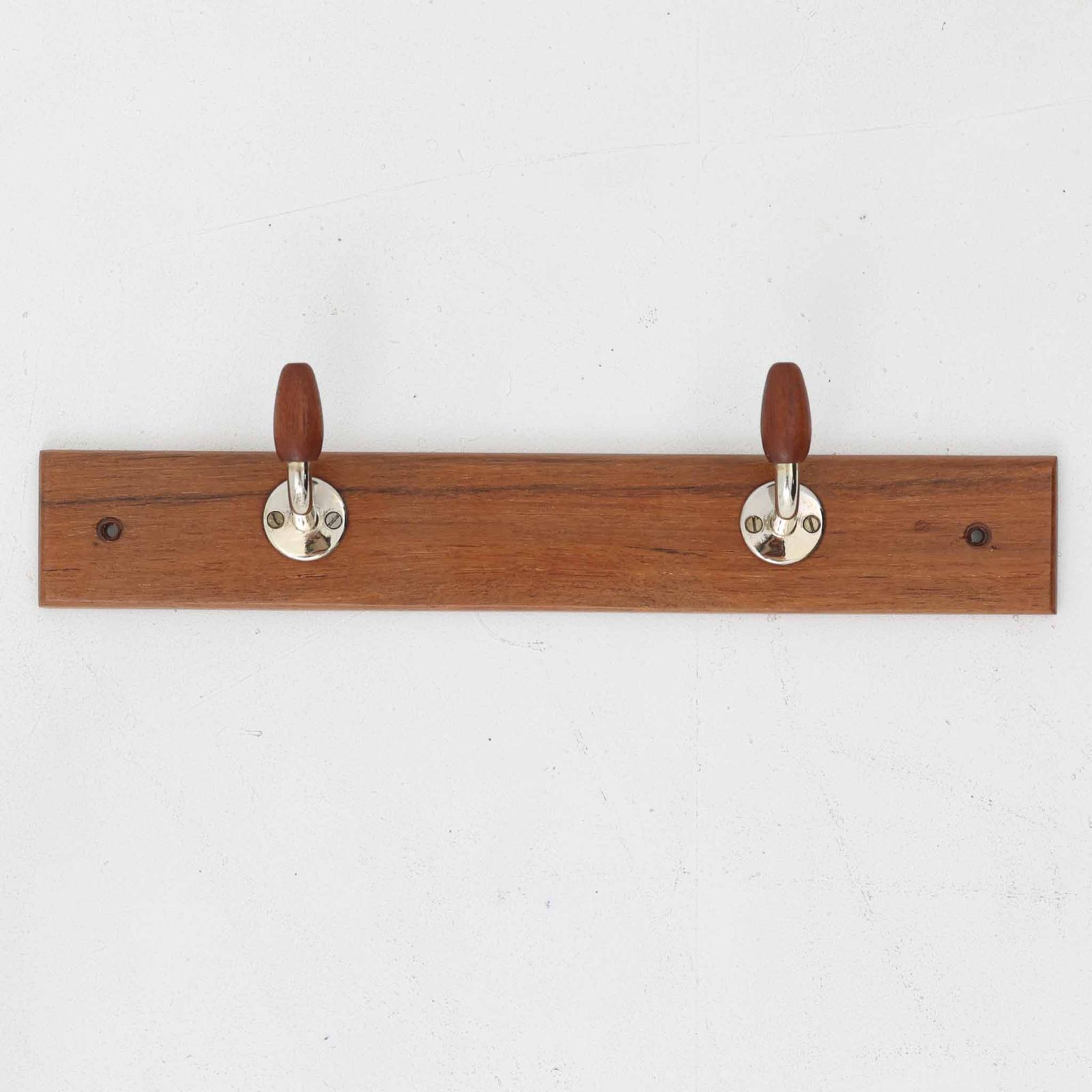 ハンガーラック チーク×メタル デンマーク製 北欧ビンテージ家具 ウォールラック 壁面収納 コートフック 玄関小物収納|DK 19044