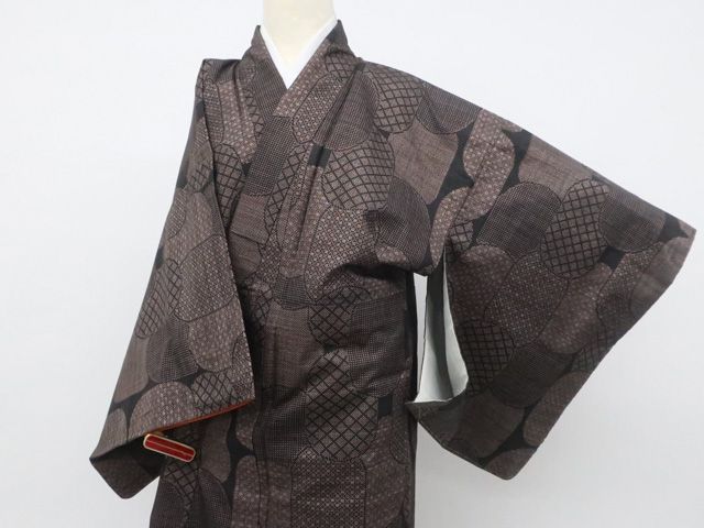 京松】紬 正絹 着物 身丈約162cm 裄丈約65cm kyo7z12-1420 - メルカリ