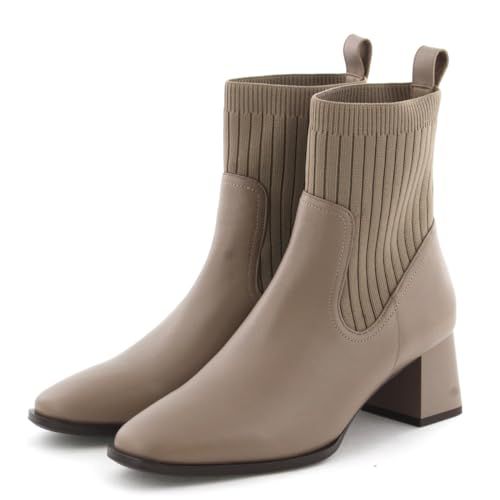 HIMIKO|ヒミコ|リブニットブーツ|631419グレー230