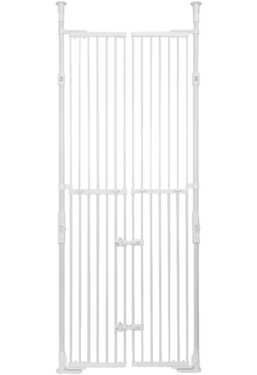 PET SELECT ペットセレクト のぼれんニャン バリアフリー3 本体 ペットゲート 猫 脱走防止 柵 猫用 屋内用 ハイタイプ ドア付き 突っ張り フェンス のぼれんにゃん 猫用品 ゲージ ケージ パーテーション ベランダ 窓 廊下 玄関 飛び出し防