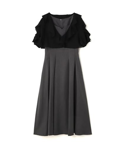 ナチュラルビューティーベーシック カジュアルドレス シアーボレロ＆ワンピース レディース チャコール×クロ