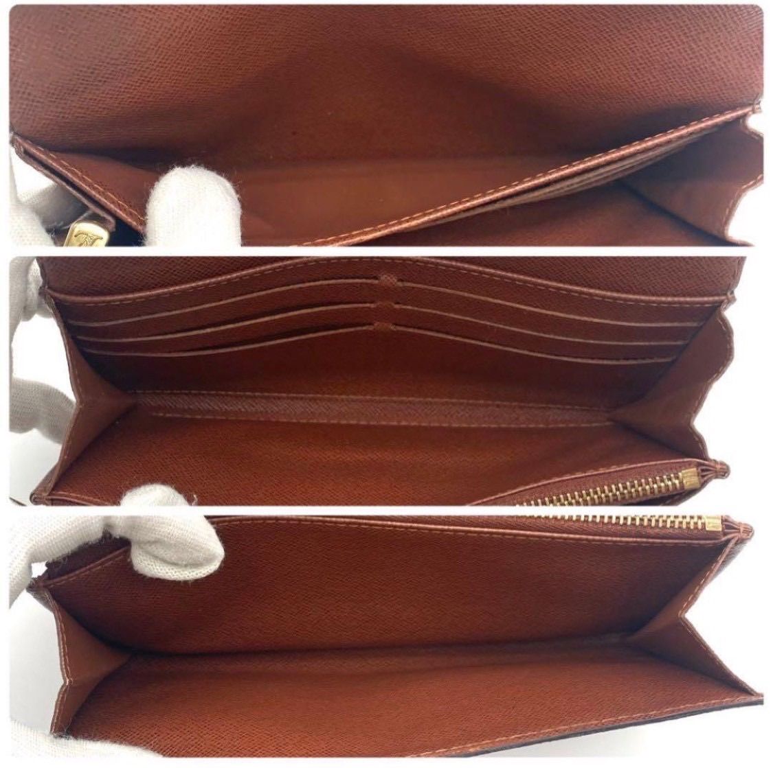 ルイヴィトン 本物 モノグラム ポルトフォイユ サラ 二つ折り財布