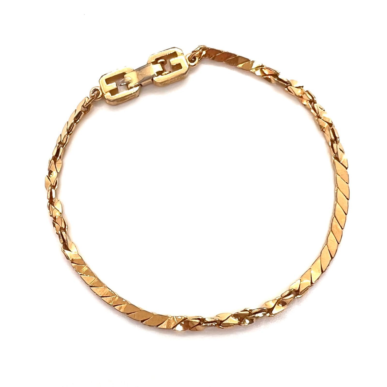 美品☆GIVENCHY ジバンシー ブレスレット ミックスチェーン ゴールド