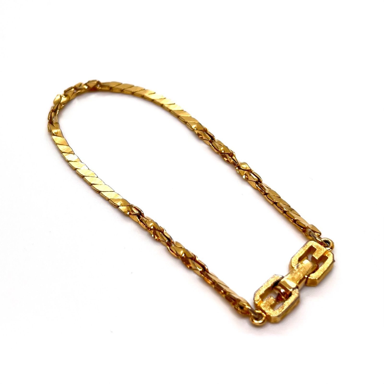 美品☆GIVENCHY ジバンシー ブレスレット ミックスチェーン ゴールド