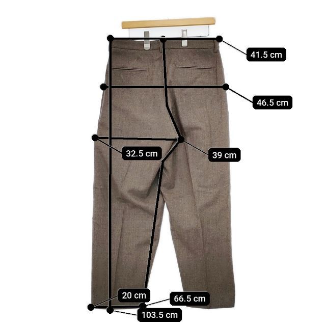 blurhms ROOTSTOCK Washed Wool Slacks 定価45100円 bROOTS23F35