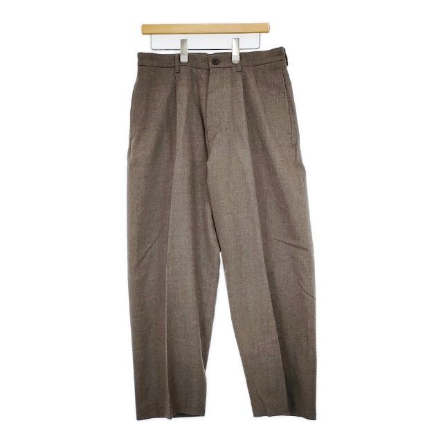 blurhms ROOTSTOCK Washed Wool Slacks 定価45100円 bROOTS23F35 ウールスラックス パンツ 23SS ブラウン メンズ ブラームス【中古】5-1127T∞ blurhms ROOTSTOCK Washed Wool Slacks 定価45100円 bROOTS23F35