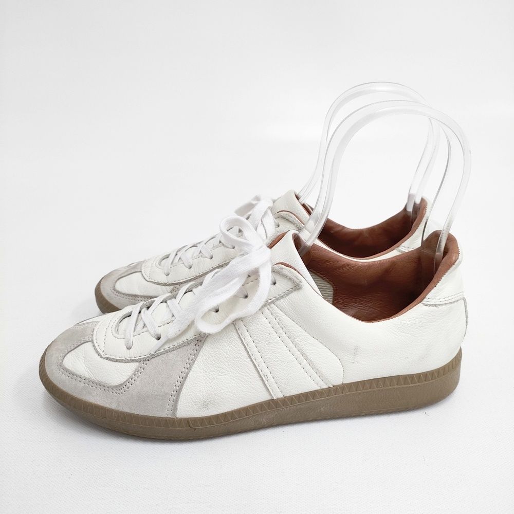 OF FOUND ジャーマントレーナー 37 レザー GERMAN TRAINER スニーカー オフホワイト レディース リプロダクションオブファウンド 5-1127 G