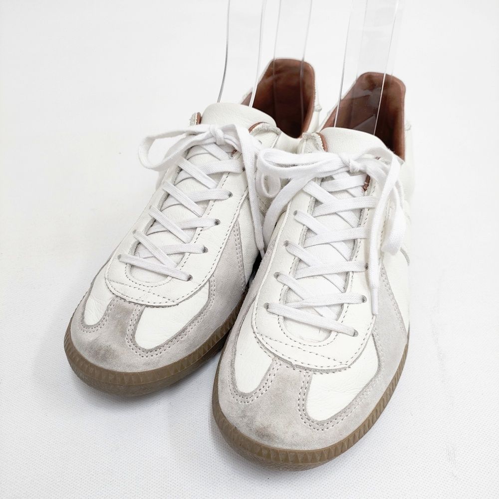 OF FOUND ジャーマントレーナー 37 レザー GERMAN TRAINER スニーカー オフホワイト レディース リプロダクションオブファウンド 5-1127 G◎