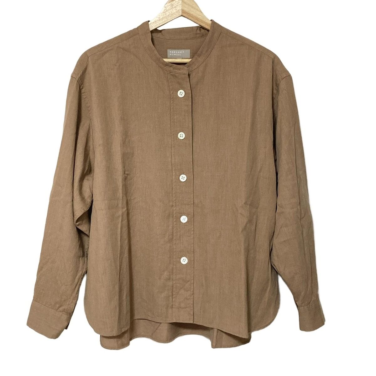 MargaretHowell マーガレットハウエル 長袖シャツブラウス サイズ3 L レディース ブラウン