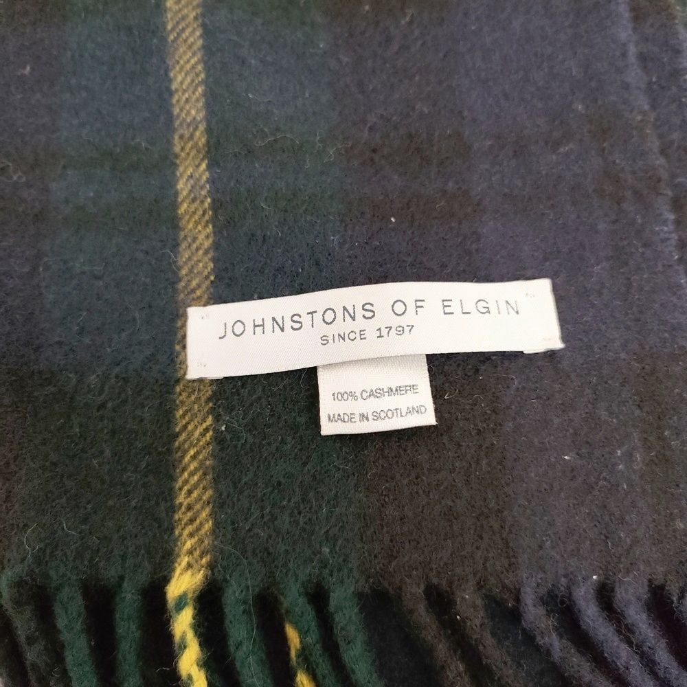 JOHNSTONS OF ELGIN カシミヤ 大判 マフラー チェック ストール