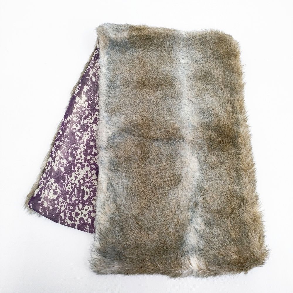 pas de calais ファー マフラー ストール ベージュ レディース