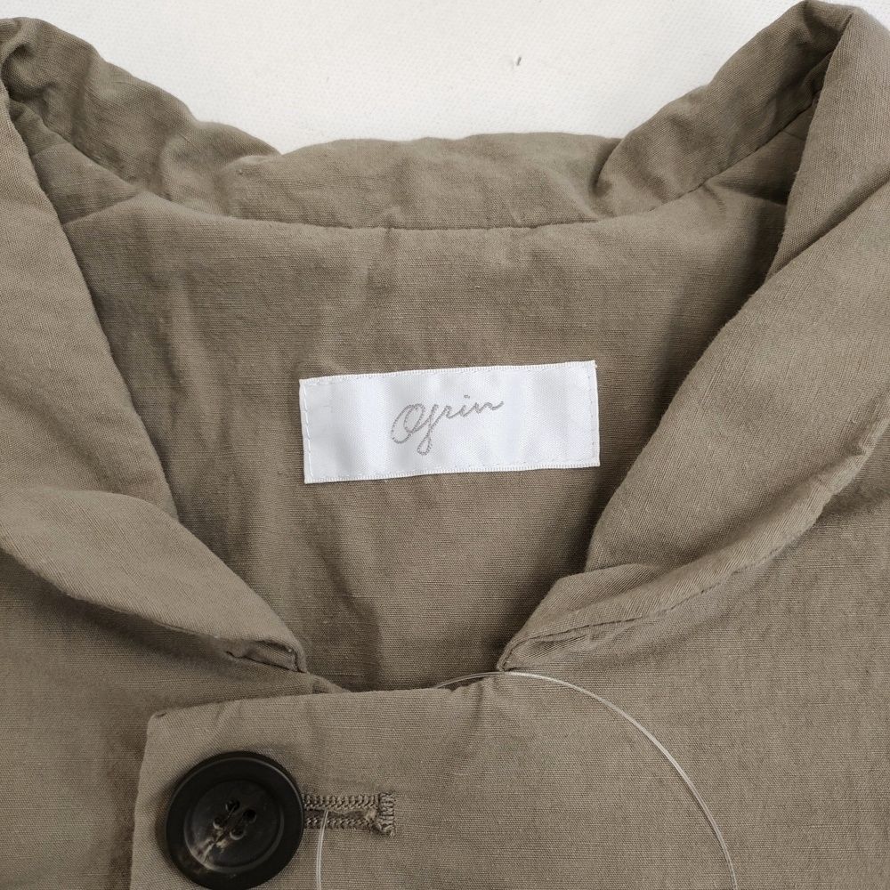  grin CLシーチング 中綿チェスターコート サイズ2 定価42900円 8234 J-005 チェスターコート 23 AW グレージュ レディース グリン 5-1127 T チェスターコート ジャケット アウター