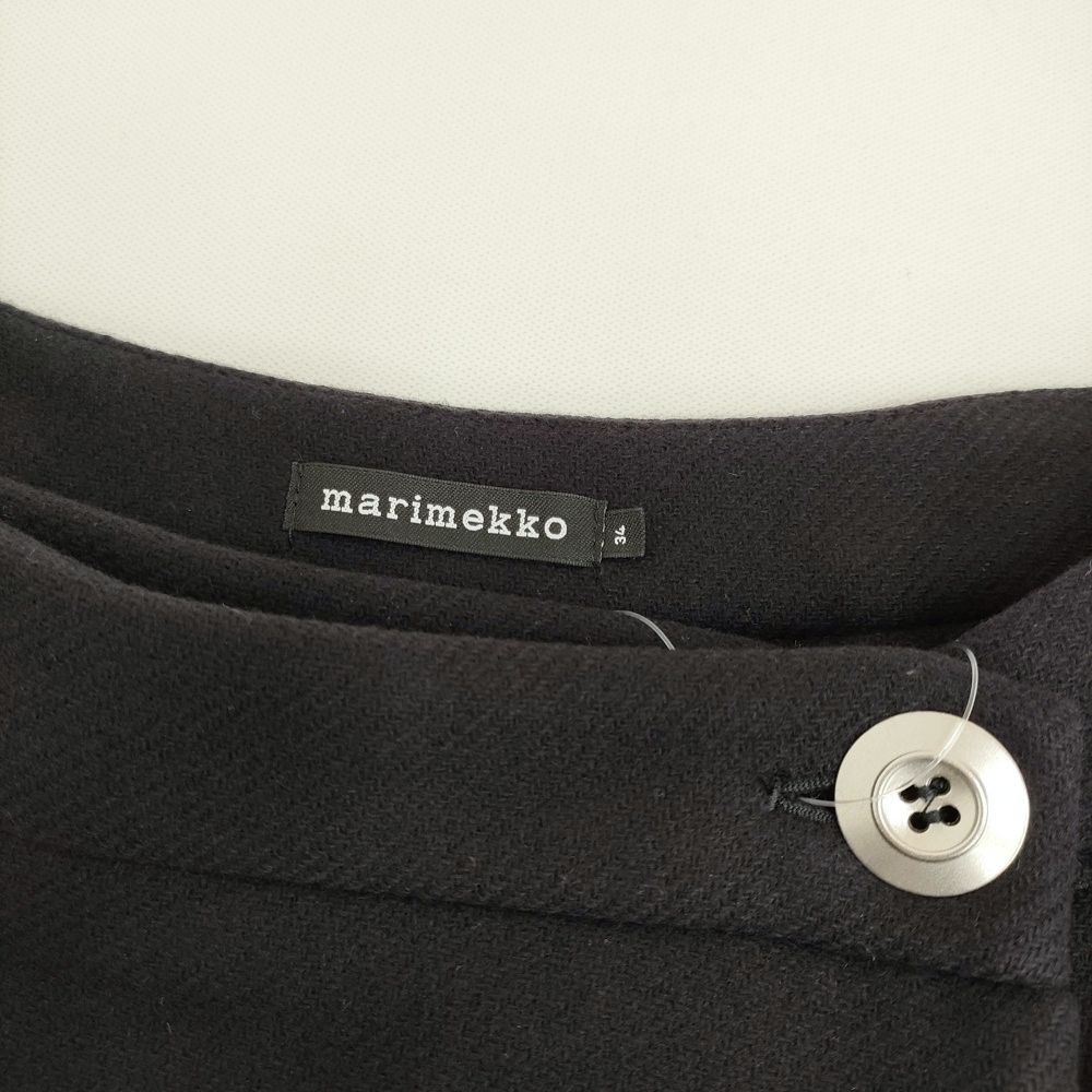  marimekko ウール 巻きスカート サイズ34 スカート ブラック レディース マリメッコ 5-1127 T その他 ひざ丈スカート