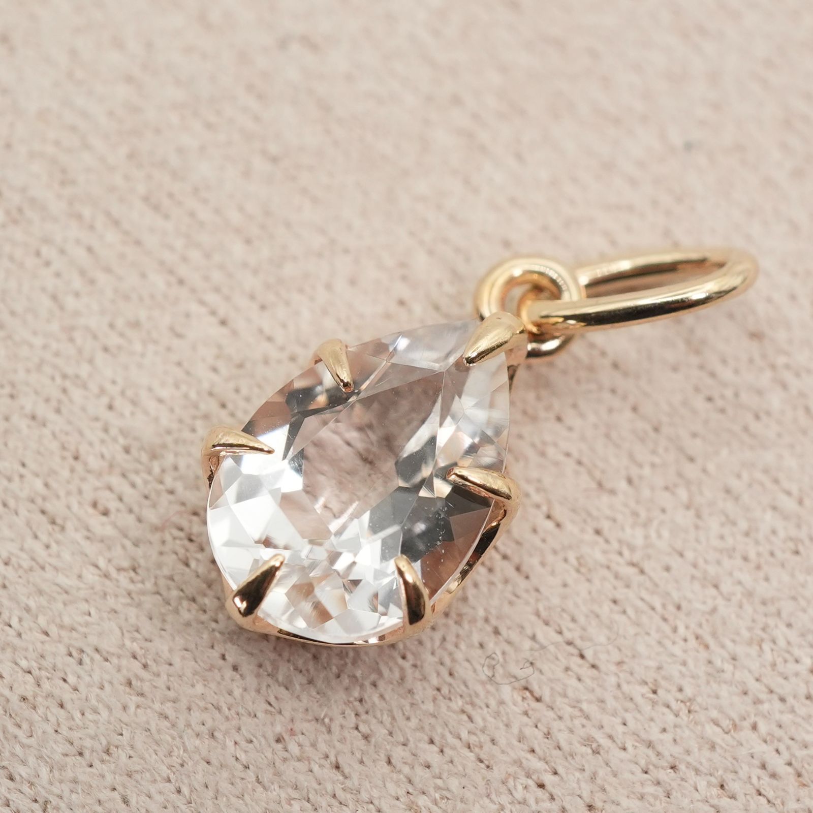 アガット K 10 トパーズ ドロップ ネックレストップ 25-1712 S