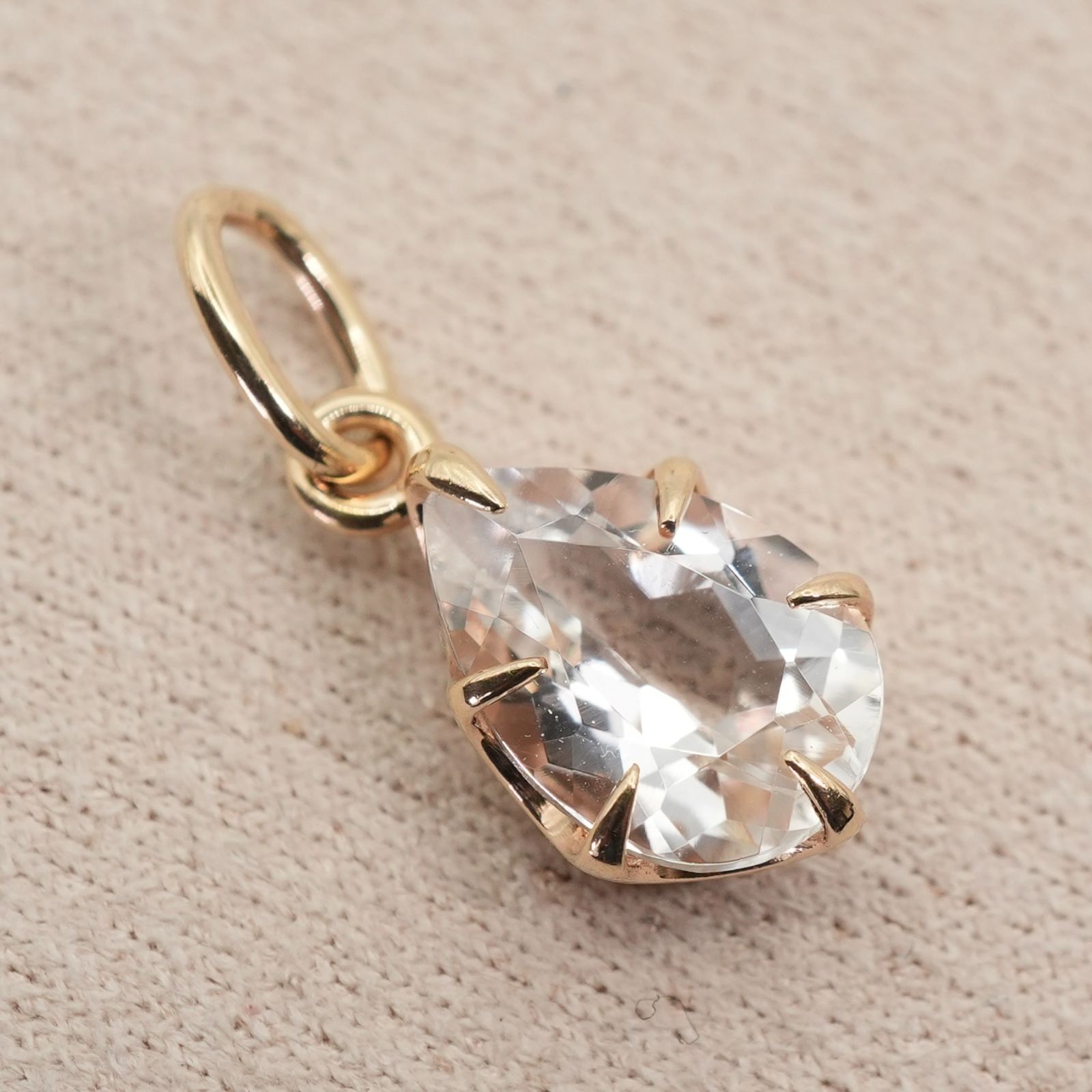  アガット K 10 トパーズ ドロップ ネックレストップ 25-1712 S チャーム アクセサリー