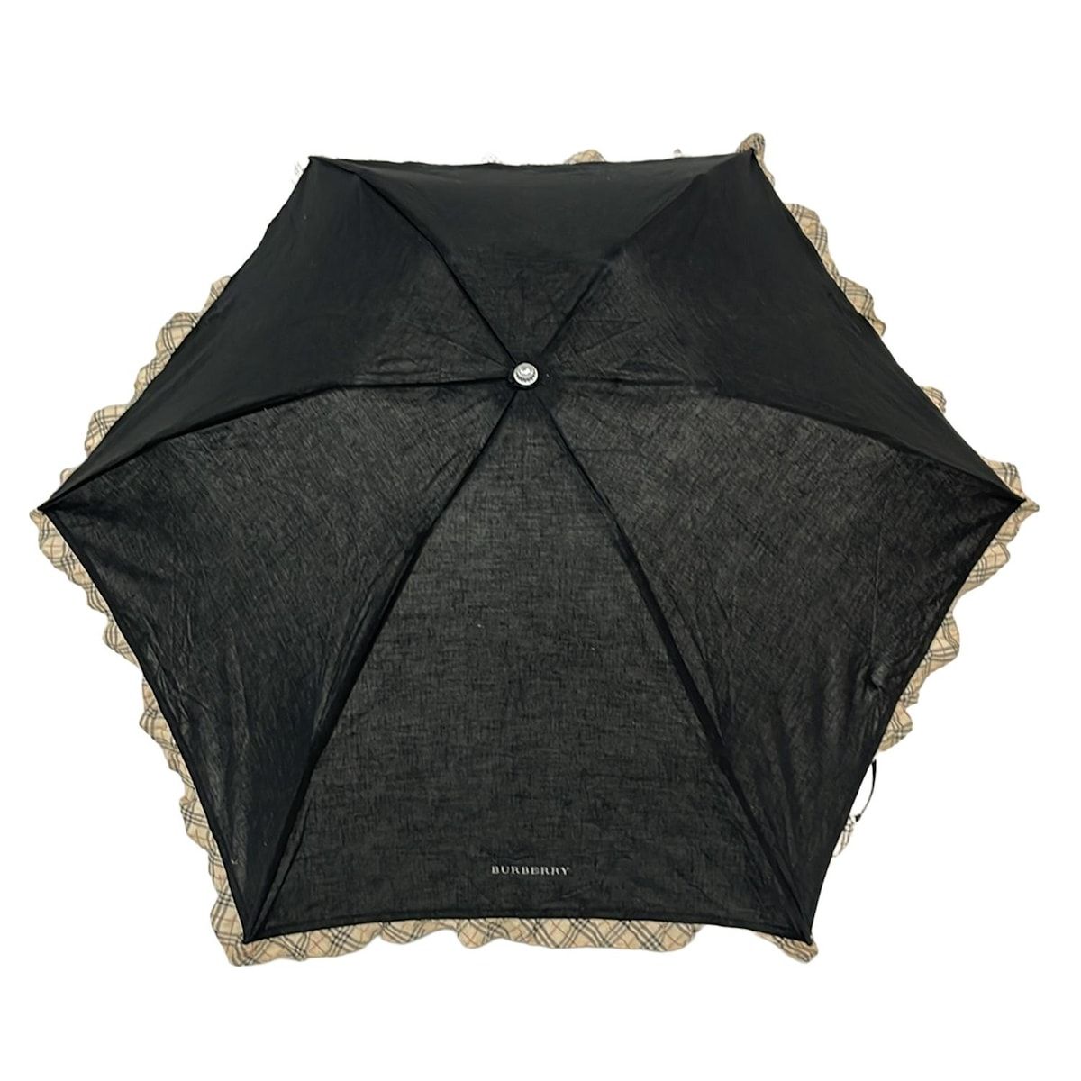 BURBERRY/Burberry(バーバリー) 日傘美品 - 黒×ベージュ×レッド