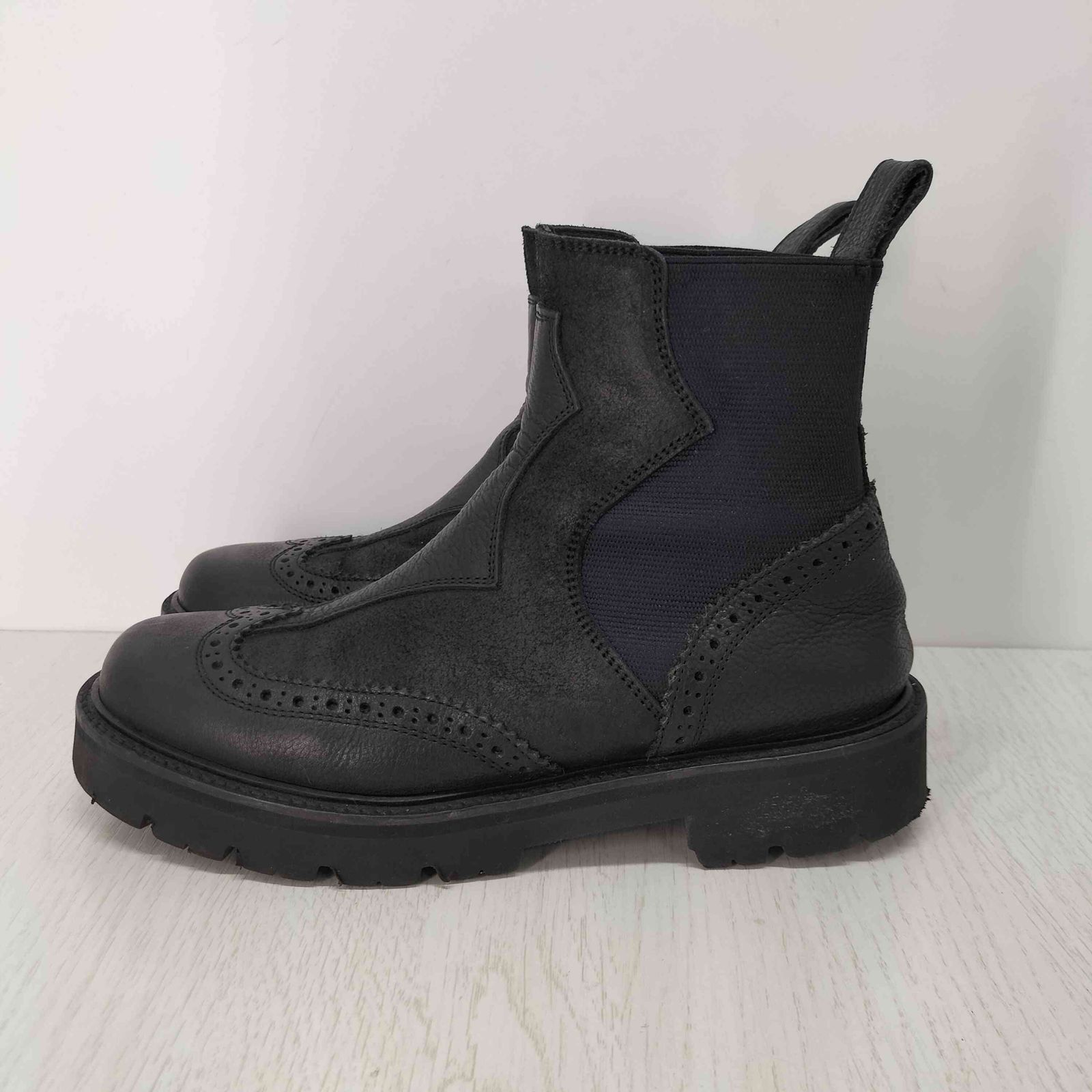 ワイズ Ys ウィングチップ サイドゴアブーツ レディース 表記無 - メルカリ