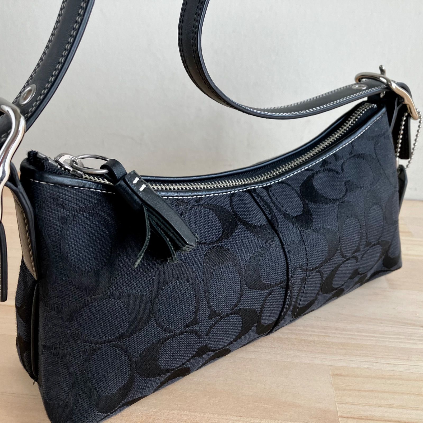 レディース Coach Vintage Hamptons Signature Soft East West Demi 