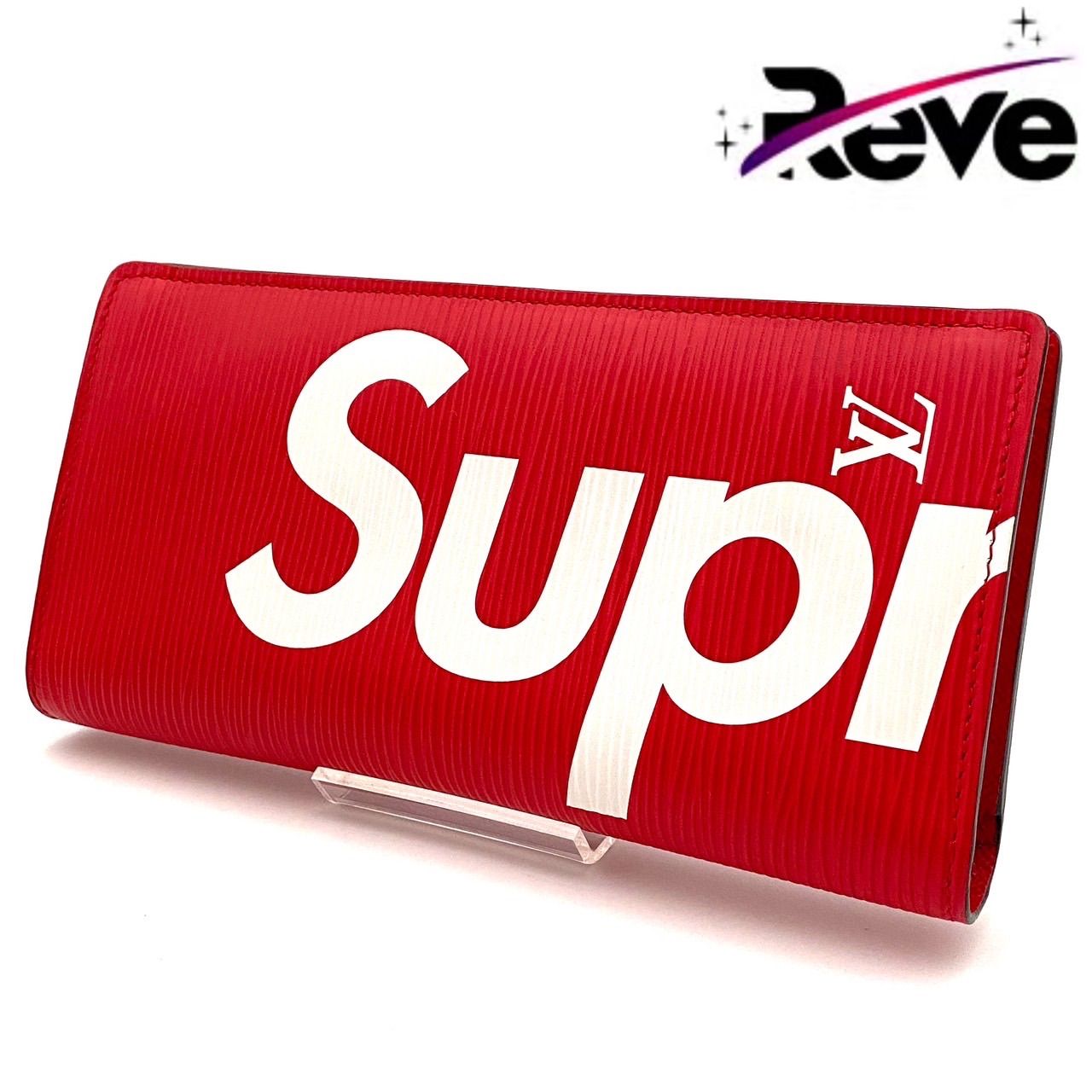Louis Vuitton Supreme コラボ 長財布 レッド Louis Vuitton Supreme コラボ 長財布 レッド Louis Vuitton Supreme
