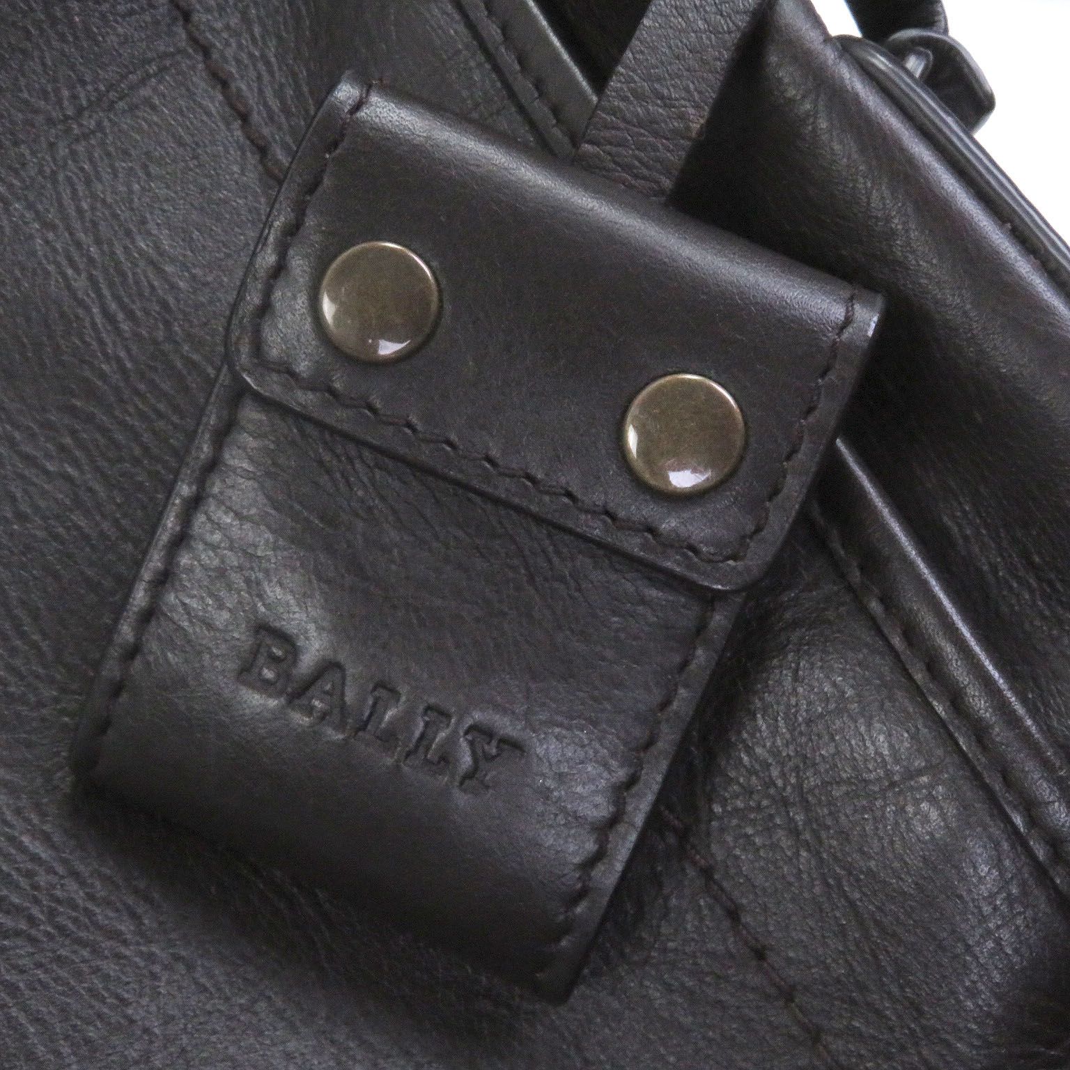 美品□BALLY バリー TOLEN GYHI 一部ストライプ レザー 2WAY 大型