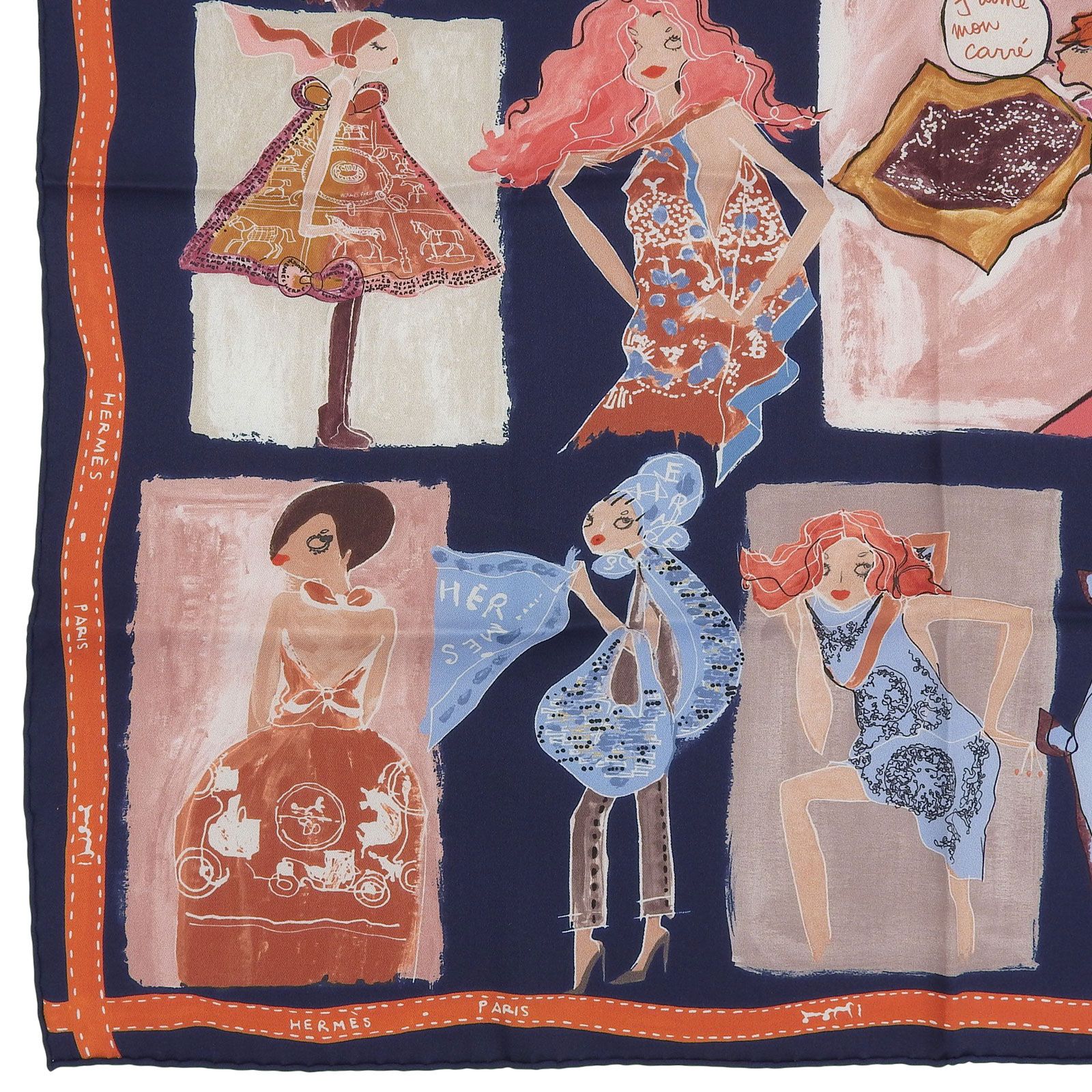 未使用品△HERMES エルメス カレ70 J'aime mon Carre ジェームモンカレ