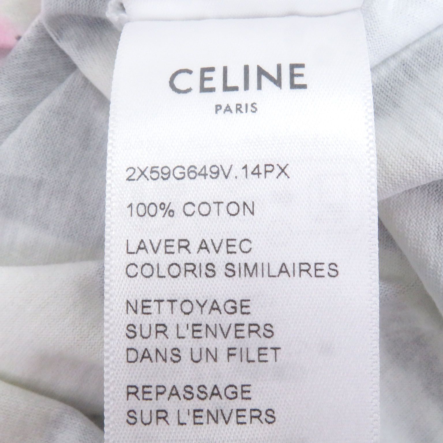 美品□CELINE セリーヌ 23SS 2X59G649V エディ期 タイダイ柄 コットン