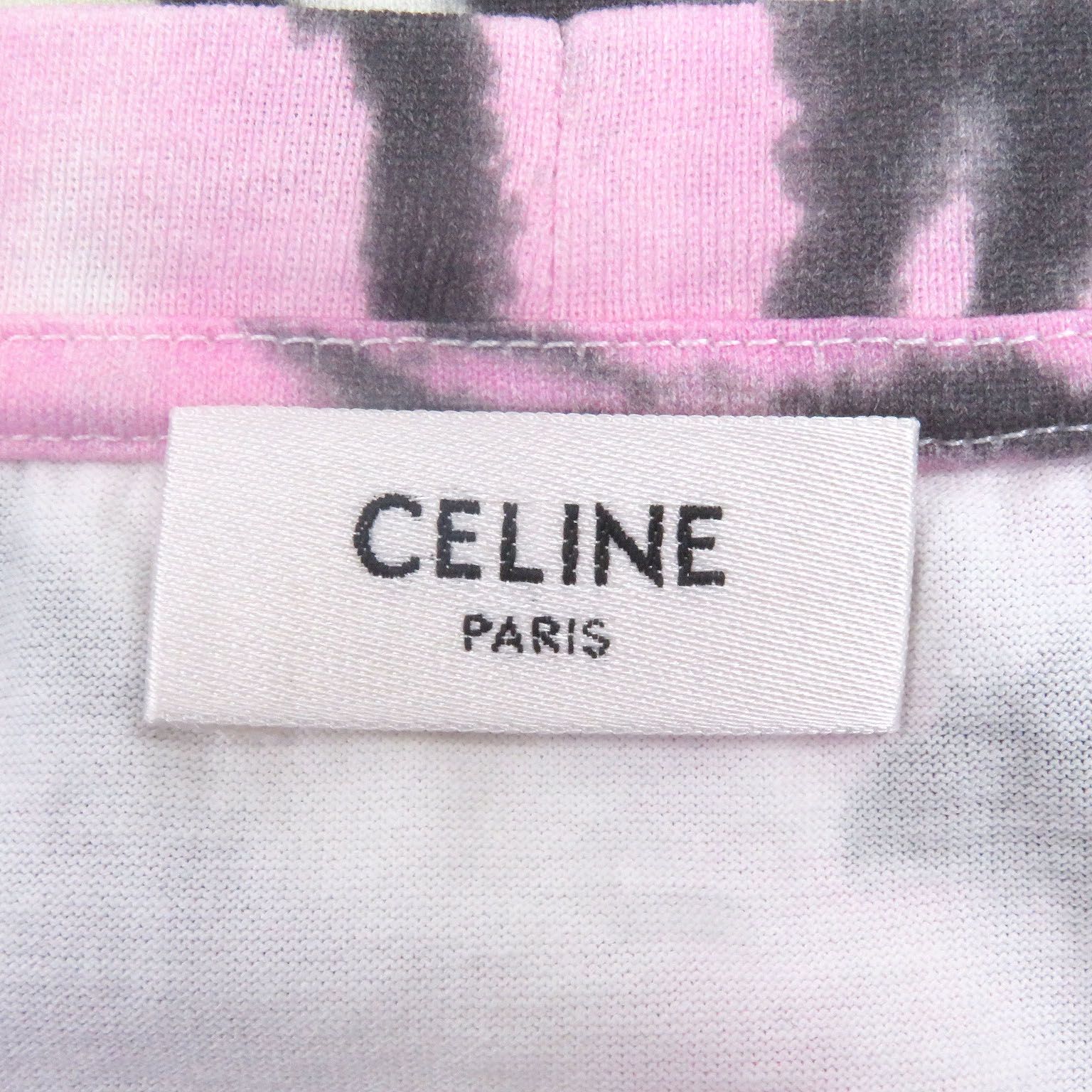 美品□CELINE セリーヌ 23SS 2X59G649V エディ期 タイダイ柄 コットン