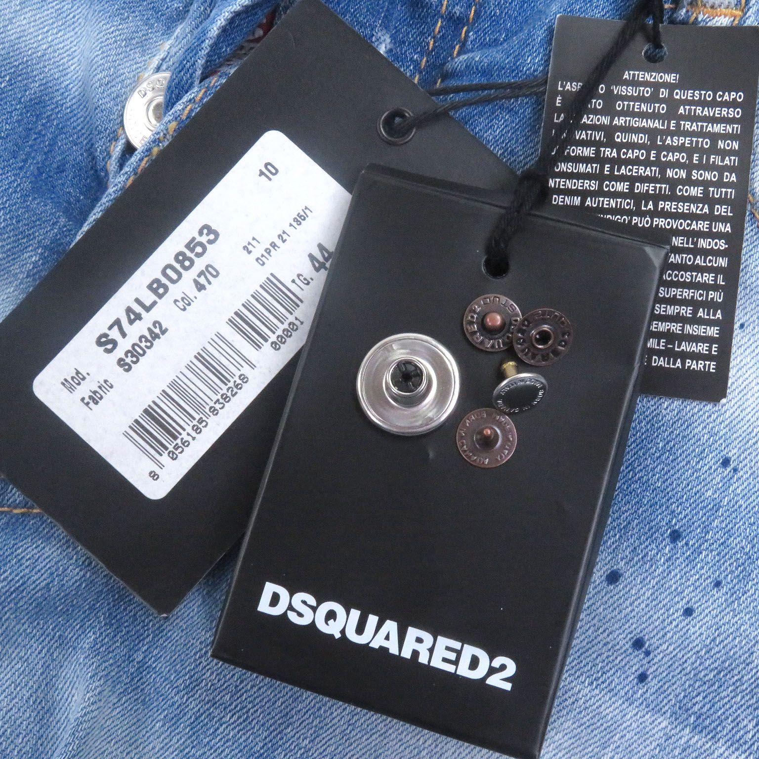 未使用品□DSQUARED2 ディースクエアード S74LB0853 Tidy Biker Jean