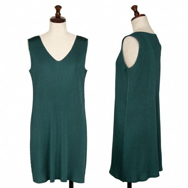 プリーツプリーズPLEATS PLEASE プリーツVネックノースリーブ