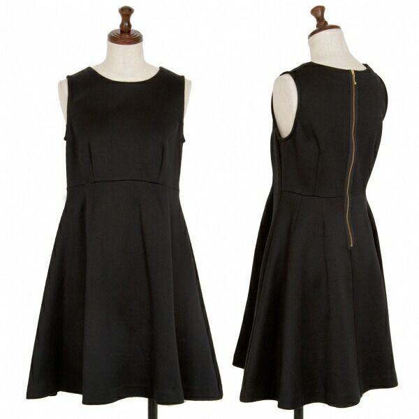 値下げ　ケイタマルヤマ　黒　ワンピース　新品 ケイタマルヤマKEITA MARUYAMA コットンナイロンノースリーブ