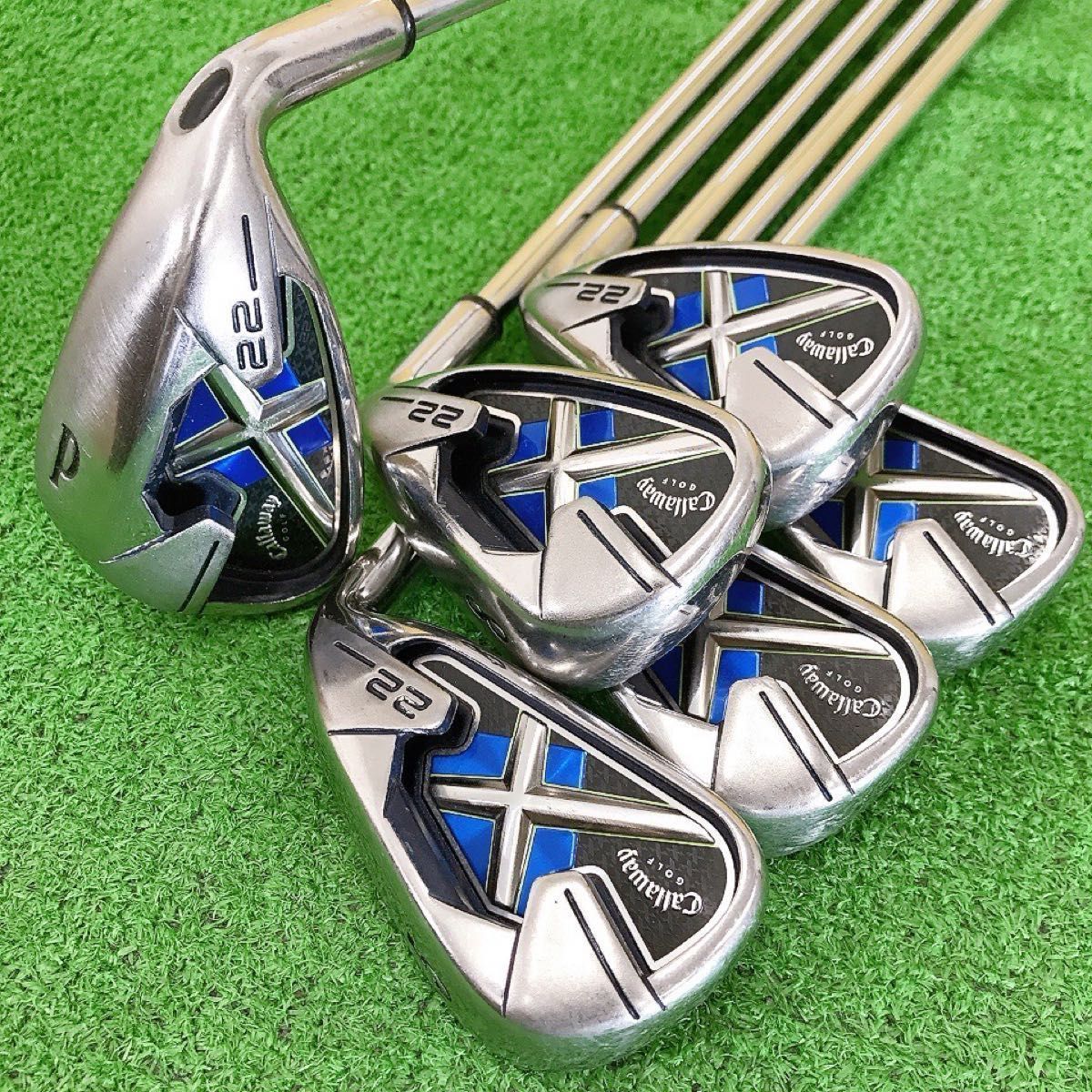 ツ17☆キャロウェイ X-22 6本アイアンセット Callaway エックスS NS