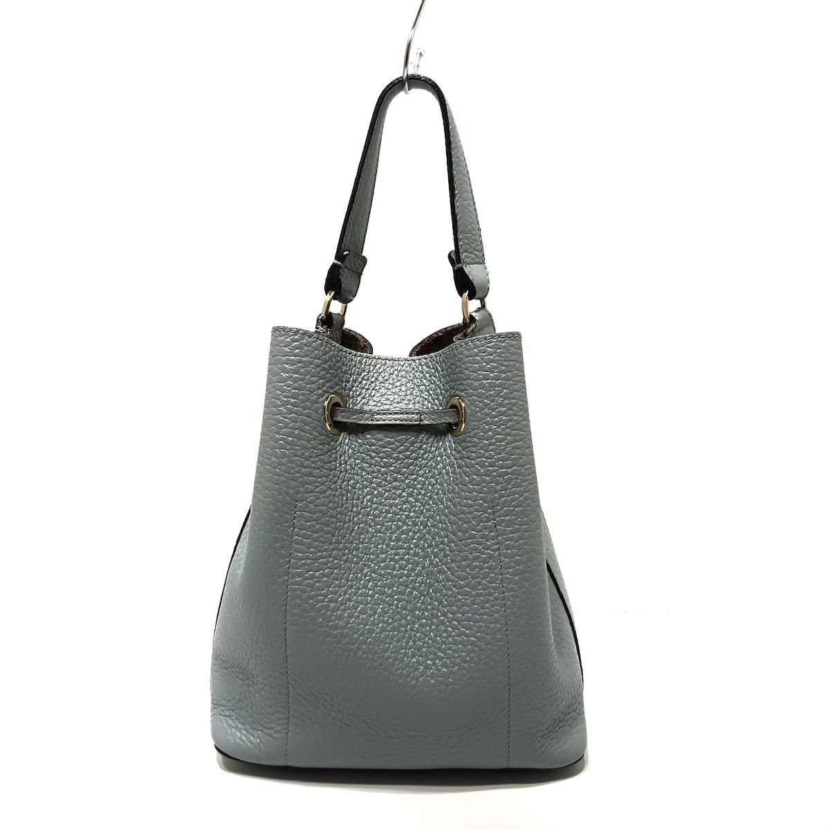FURLA(フルラ) / ステイシー2WAY巾着型バッグ/レザー/BLU/無地 | 中古 