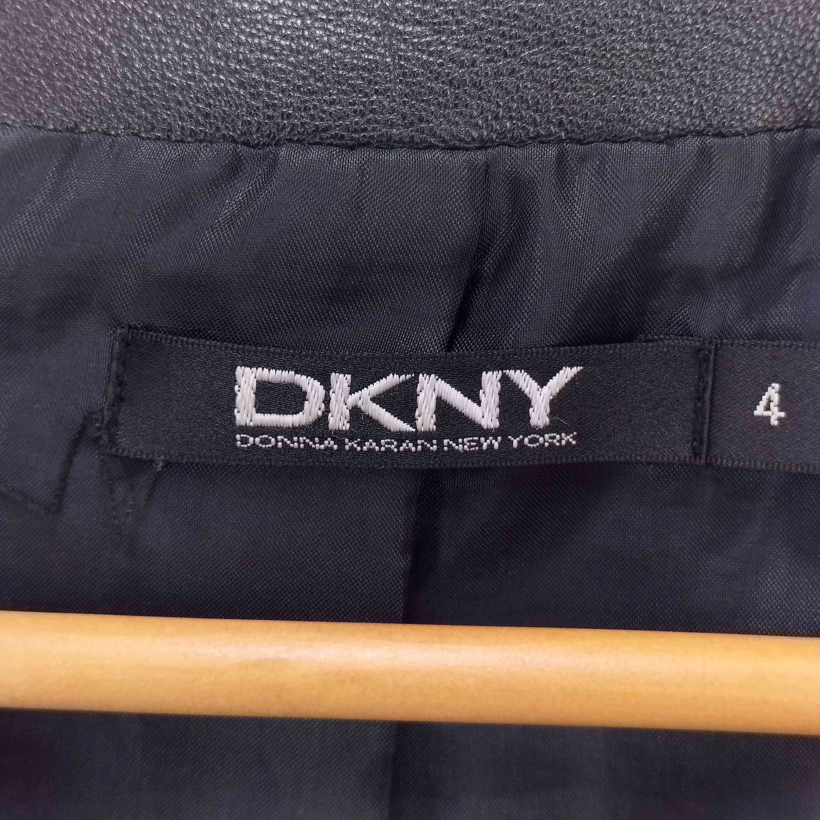 ダナキャランニューヨーク DKNY 00s ラムレザー ライダースジャケット