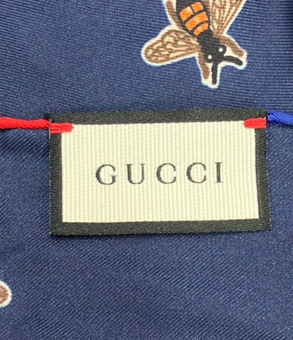 グッチ スカーフ ポケットチーフ シルク100% 蜂柄 レディース GUCCI