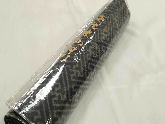 平和屋着物○久留米絣 反物 着尺 手織 秋名バラ柄 中山絣工場謹製 証紙