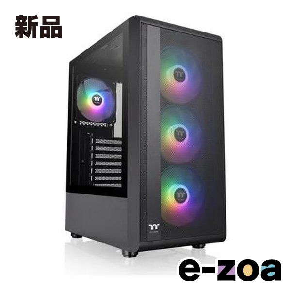 thermaltake サーマルテイク S200 Plus TG ミドルタワー ATX PCケース ブラック CA-1X2-00M1WN-01 (2647186)