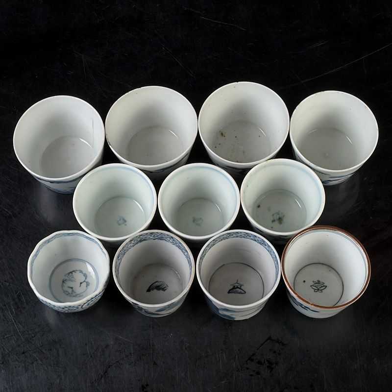 伊万里焼 古伊万里 染付 蕎麦猪口 煎茶碗 11客まとめて C S453 - メルカリ