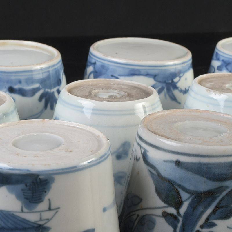 伊万里焼 古伊万里 染付 蕎麦猪口 煎茶碗 11客まとめて C S453 - メルカリ