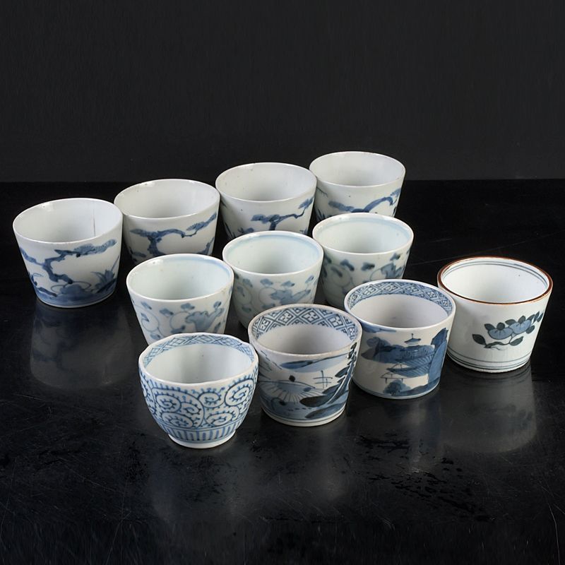 伊万里焼 古伊万里 染付 蕎麦猪口 煎茶碗 11客まとめて C S453 - メルカリ