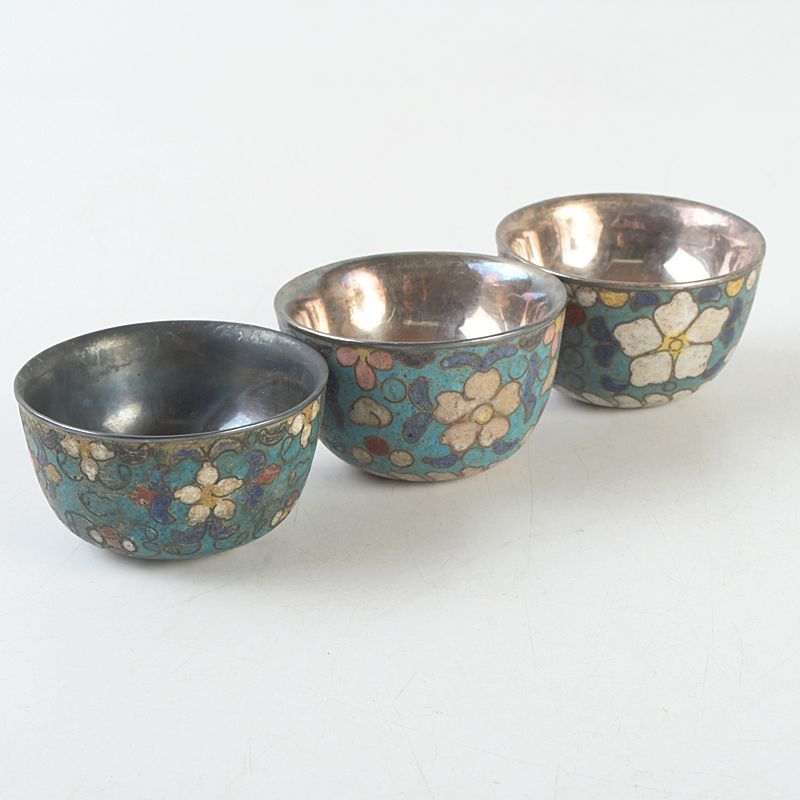 中国 古七宝琺瑯彩 酒盃 三客まとめて 桐箱付 M S454 - メルカリ