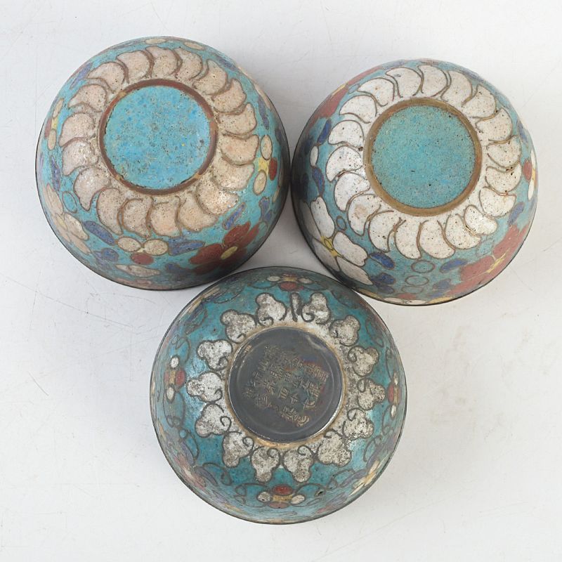 中国 古七宝琺瑯彩 酒盃 三客まとめて 桐箱付 M S454 - メルカリ