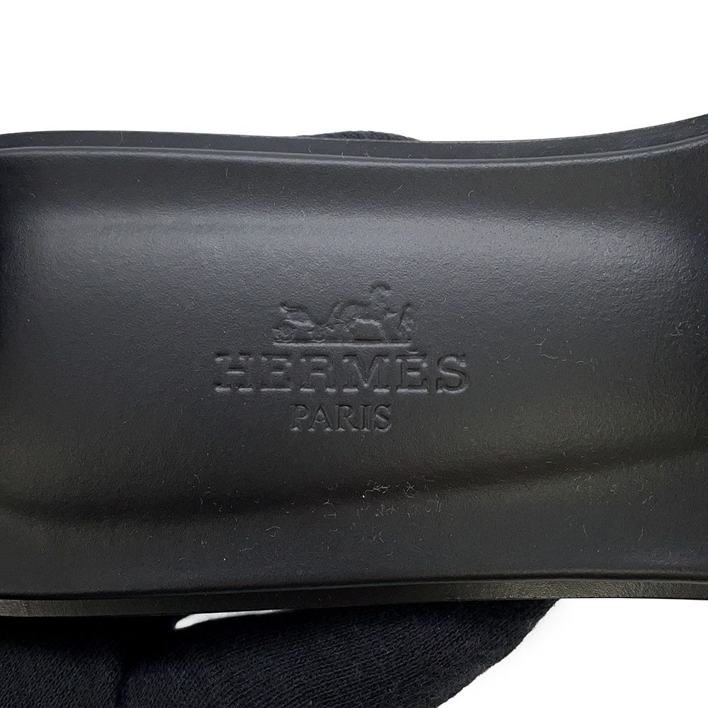  エルメス サンダル オラン レザー レディースサイズ36 HERMES 靴 黒 その他 靴