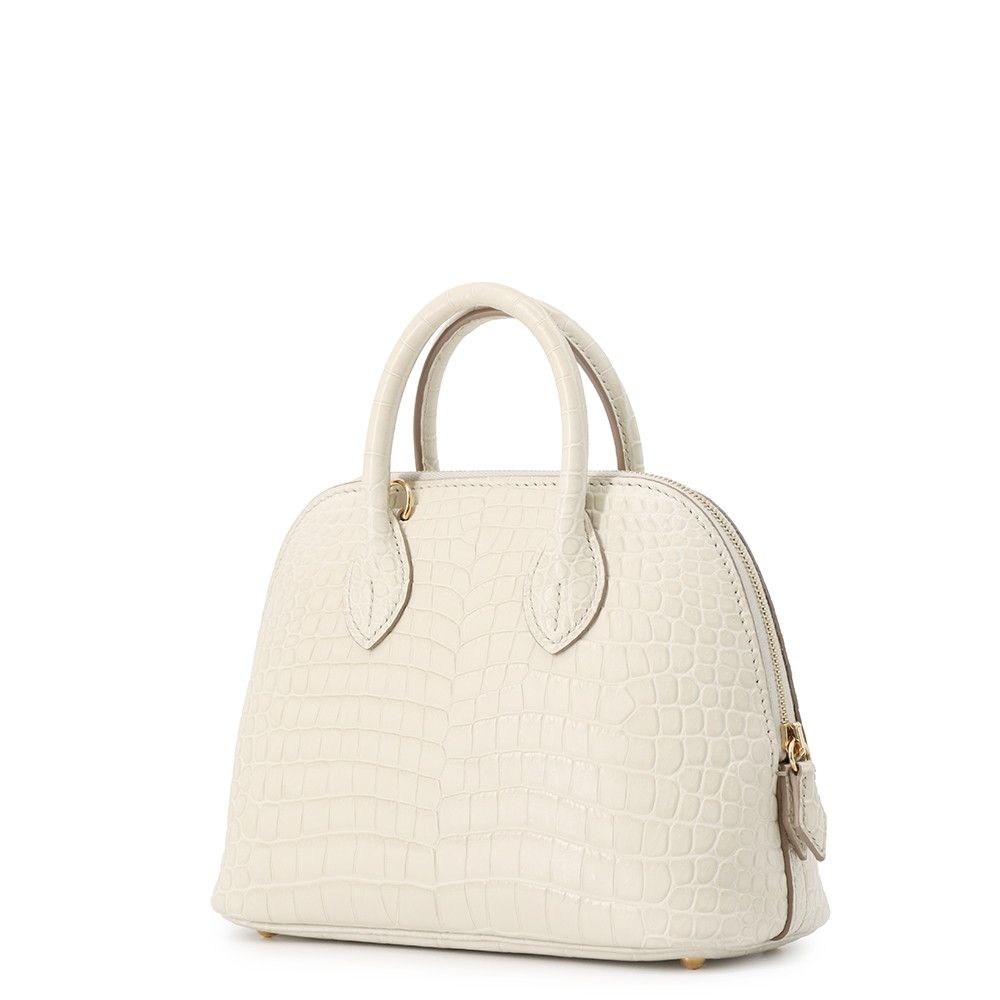 エルメス ボリード1923 ミニ ベトン/ゴールド金具 クロコダイル