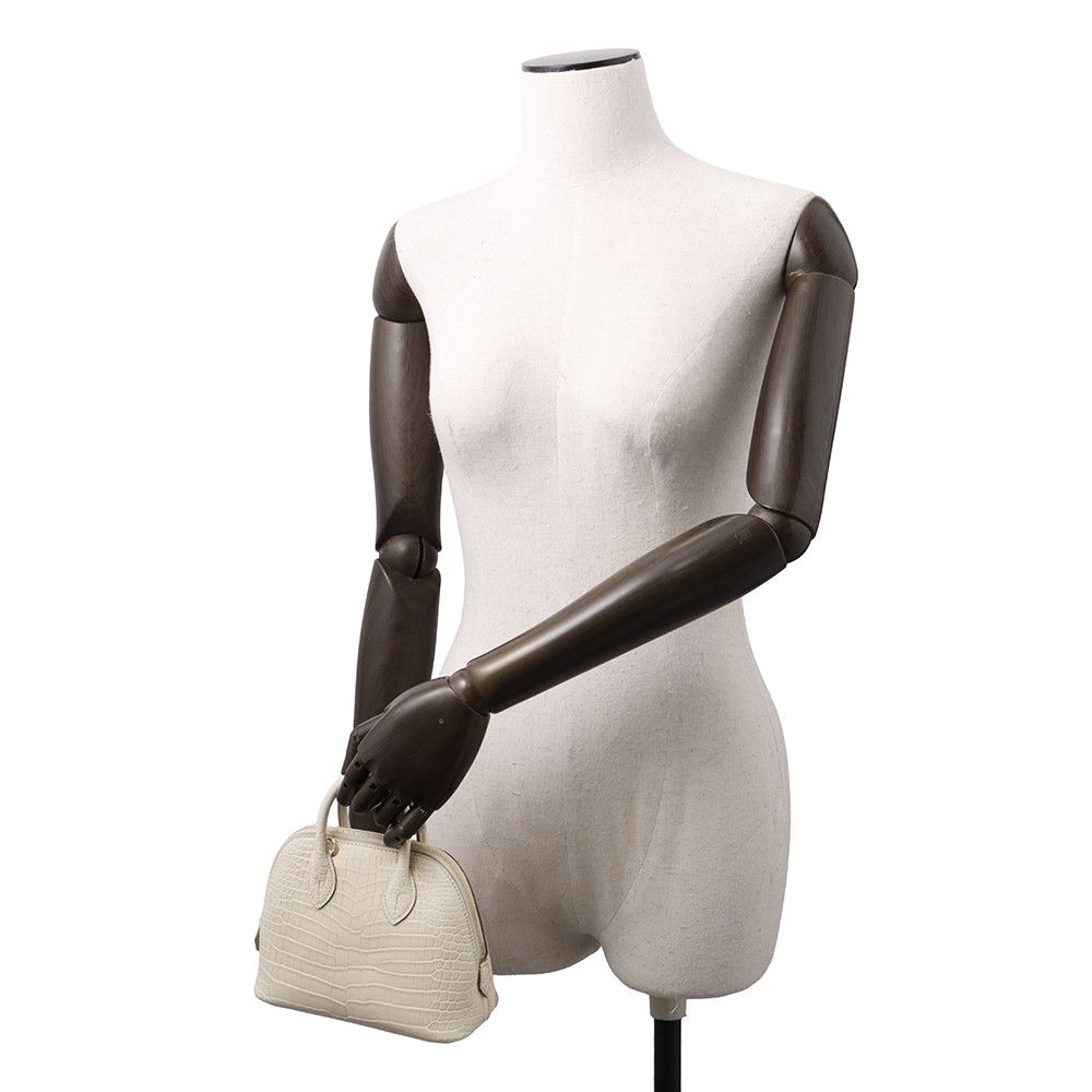 新品未使用 JRA クロコポロサス　ボリード1923ミニ風 エルメス ボリード1923 ミニ ベトン/ゴールド金具 クロコダイル