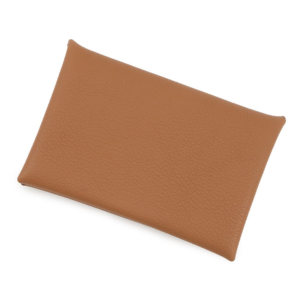 エルメス カードケース カルヴィ ゴールド エバーカラー W刻印 HERMES 名刺入れ