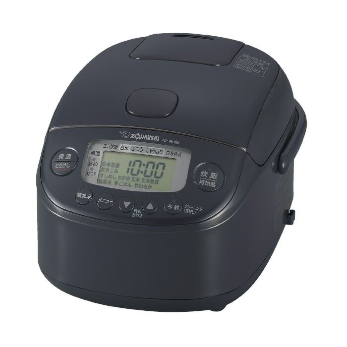 象印 3合炊き 炊飯器 圧力IH炊飯ジャー め炊き NP RU 05 BZ スレートブラック 炊き分け圧力 うるつや保温 白米 玄米 無洗米 麦ごはん 黒まる厚釜 立つしゃもじ