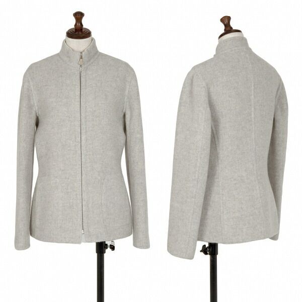 ラルフローレンRalph Lauren カシミヤ混ウールアンゴラフェルトジップ