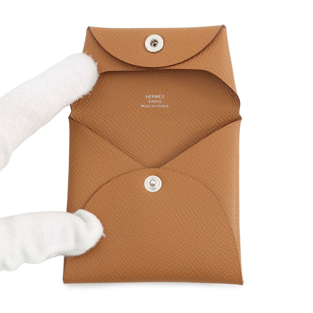 エルメス コインケース バスティア ゴールド エプソン W刻印 HERMES